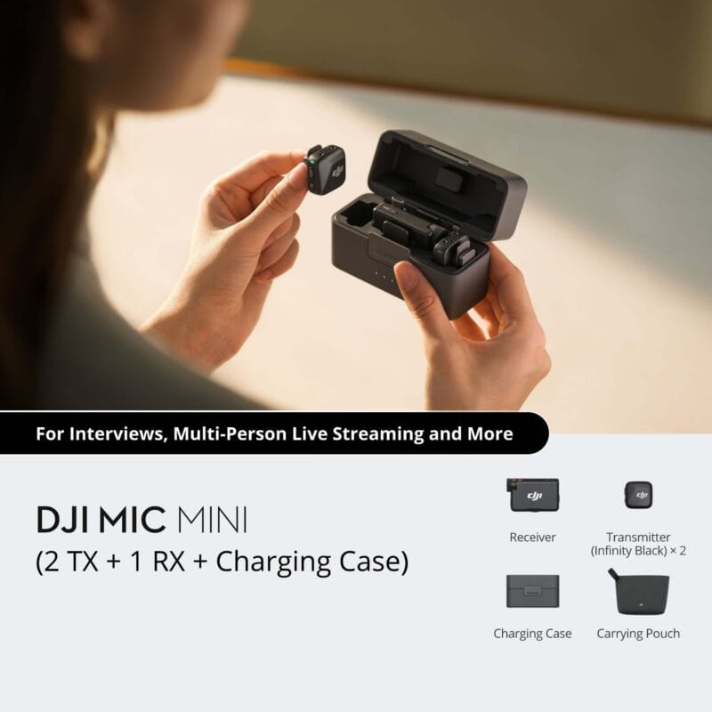 DJI Mic Mini (2 TX + 1 RX + Charging Case) - Image 3