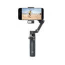 Front view of DJI Osmo Mobile 7P gimbal holding a smartphone in landscape mode